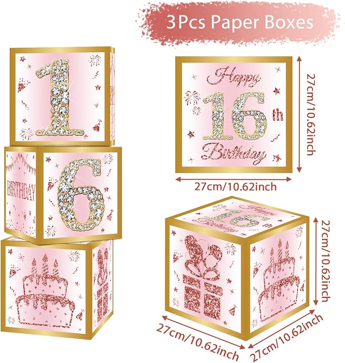 DataMoon 16th Birthday Decorations Boxes - Image 4