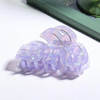 Purple Leaf Hair Claw Clip 3.6 Inch Srtong Hold Hair Grip French Design Women Girls Spring Claw Clip for Thick Thin Hair