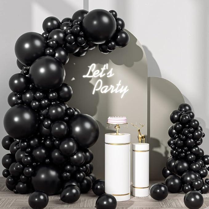 110pcs Black Balloon Arch Kit by FOTIOMRG