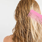 Wide and Large Detangling Comb for Long, Curly, Wet Hair - No Handle Styling and Shampoo Comb (2 Pieces - Pink, Cyan)