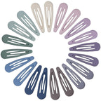 Small Hair Barrettes For Women No Slip Metal Snap Clips For Thin And Fine Hair,Matte Mix Colors,20 PCS,1.97 x 0.5 Inch.