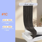 Full Shine Black Hair Extensions Natural Black Tea Real Hair Extensions Clip in Human Hair Clip ins for Women 18 Inch 120 G 7 Pcs
