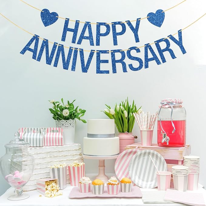 Happy Anniversary Banner, Wedding Company Anniversary Party Banner, Retirement - Image 6