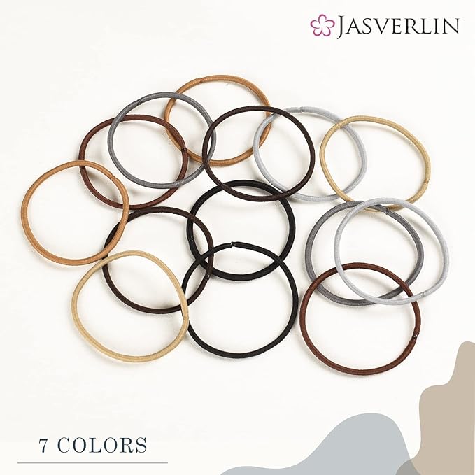 JASVRELIN Blonde Hair Ties, No Slip Damage-free Elastics Ponytail Holders for Women Girls Men, Hair Bands for Thin Fine Medium Thick Long Curly 2mm 80 Pieces (Sandy Blonde)