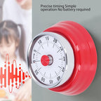Portable Multifunctional Wall Mount Stainless Steel Classic Retro Magnetic Countdown Reminder for Hair Processing , 70dB Kitchen Timer , Cooking(Red) , 70dB Kitchen Timer , Portable Multifunctional W