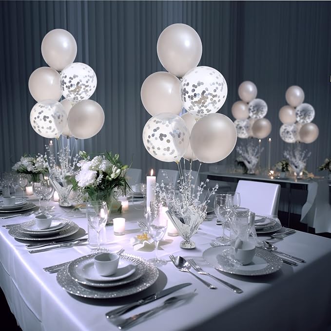 2 Set Silver Balloon Centerpieces - Image 4