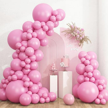RUBFAC 135pcs Pink Balloons Different Sizes 18 12 10 5 Inches by RUBFAC