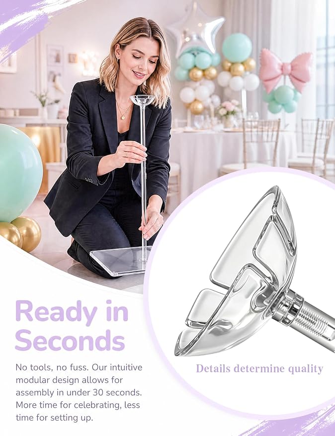 Clear Acrylic Balloon Stand Kit - Image 4