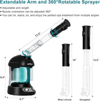 Facial Steamer, Nano Ionic Face Steamer for Facial Deep Cleaning Portable Ozone Steamer with Extendable 360° Rotating Arm, Humidifier for Home Salon Spa or Personal Care (Black)