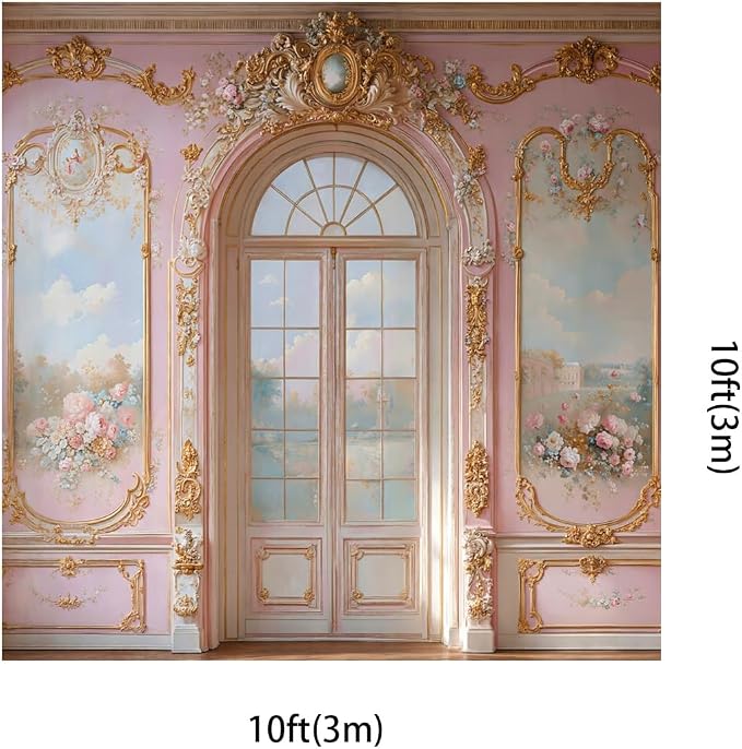 Kate 10x10ft Luxury European Style Castles Arch Photography Backdrops Pink Wall - Image 2