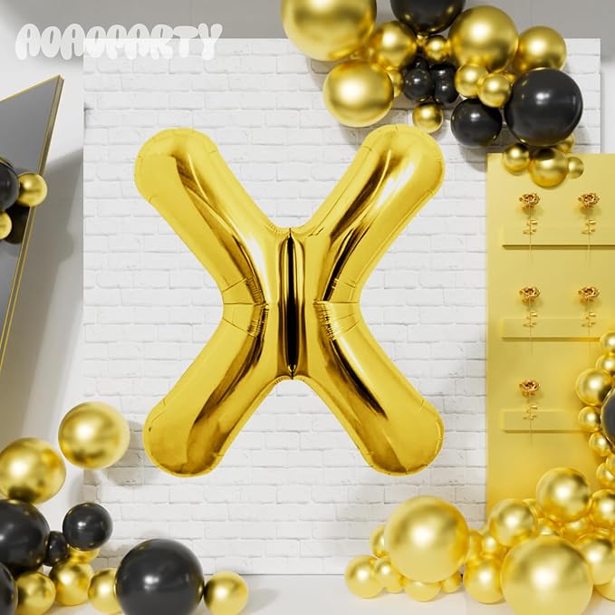Letter Balloons Gold 40 Inch X Large Giant Big Foil Mylar Balloon | - Image 4