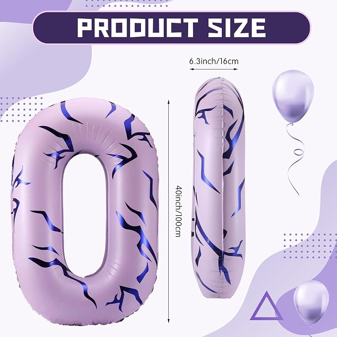 40 Inches Number 0 Balloon - Image 2