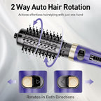 Beautimeter Hair Dryer Brush, Rotating Blow Dryer Brush with 2-Inch and 1.5-Inch Brushes, 3 in 1 Hot Air Styler and Rotating Brush, Hair Dryer Brush Blow Dryer Brush in One (Purple)