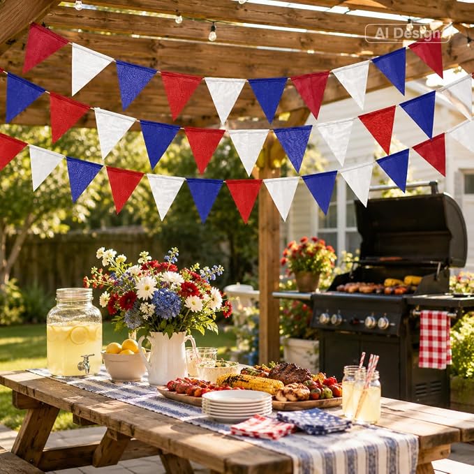 G2PLUS Triangle Flag Bunting, Pennant Banner and Decorative Garland, 39Ft | - Image 8
