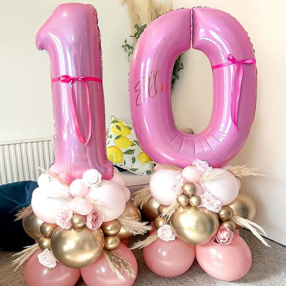 Pastel Pink 13 Balloon, Light Pink 13 Balloons Number, 40 Inch Helium Foil - Image 2