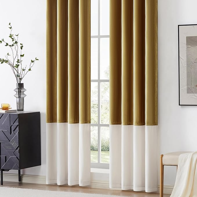 BULBUL Luxury Ivory Gold Curtains 90 inches - Image 4
