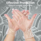 Disposable Medical Clear Vinyl Exam Gloves Industrial Gloves - Latex-Free & Powder-Free 100PCS - Medium