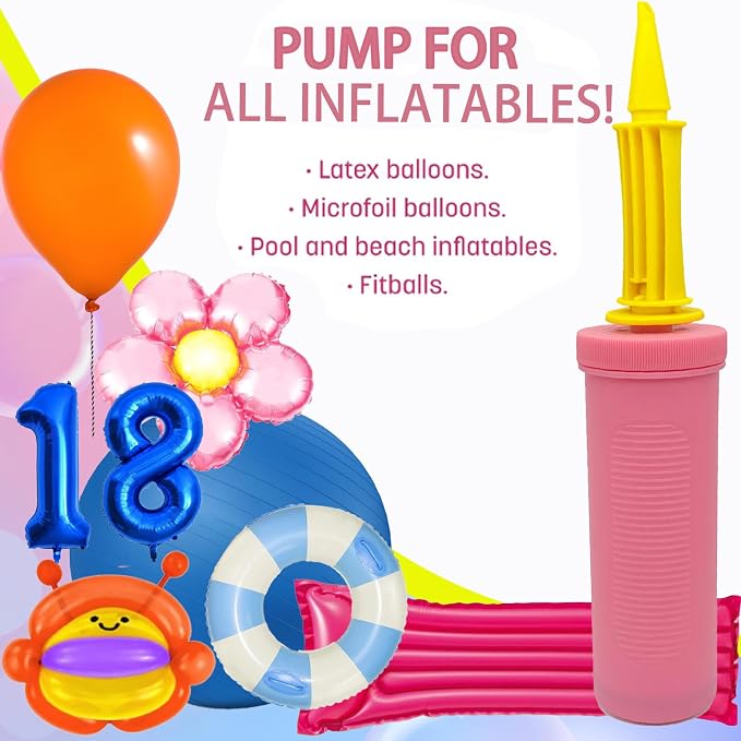 Balloon Hand Pump, Balloon Pump Hand Two-Way Dual Action, Air Pump - Image 3