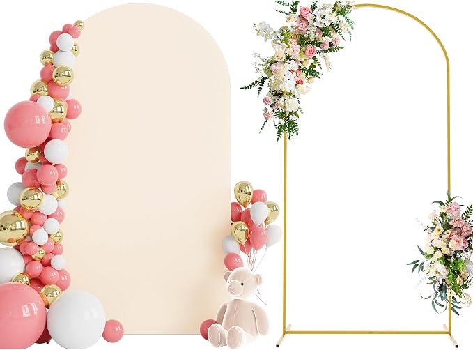 7.2FT Arch Backdrop Stand and Cover Set, Arch Stand by Wokceer