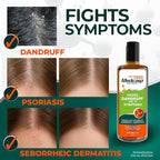 Medicasp Coal Tar Anti-Dandruff Shampoo, Alleviates Symptoms from 1st Wash, Treats Psoriasis, Seborrheic Dermatitis & Itchy Dry Scalp, Fights the Root Cause of Dandruff, Flakes Shampoo, 6 fl oz