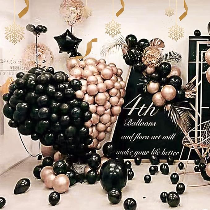 Black Balloon Arch Kit 111Pcs 18 12 5 Inch Latex Party Balloons Garland - Image 4