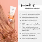 FOUR REASONS Rose Gold Hair Toner and Color Depositing Shampoo - Sulfate Free, Vegan, 8.45 Fl Oz (For Color Treated Hair)