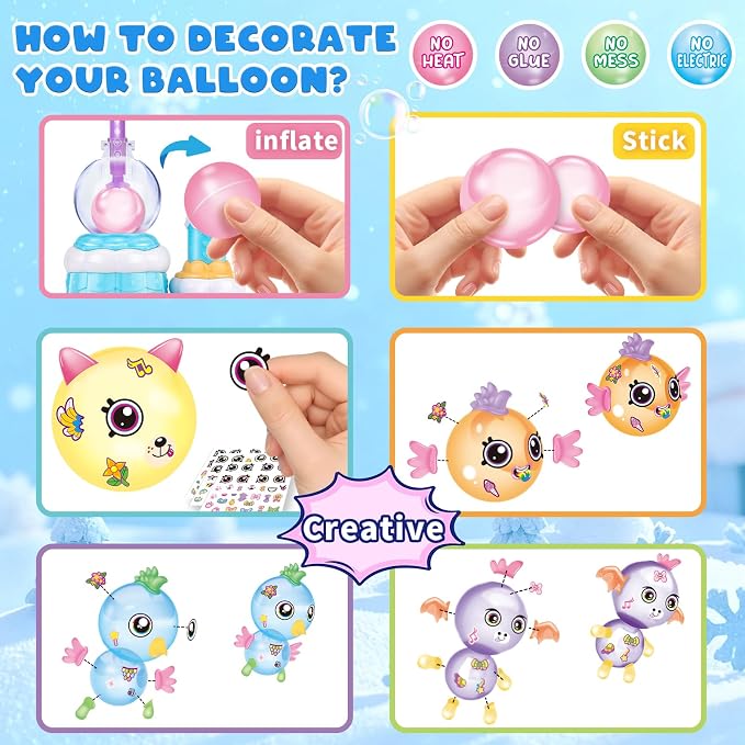 Amy&Benton 195pcs Princess DIY Sticky Balloons - Image 4