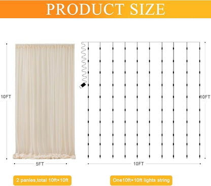 Fomcet Tulle Backdrop Curtains - Image 2
