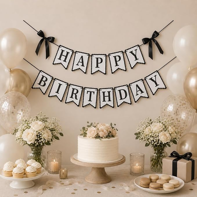 Black Happy Birthday Banner - Image 6