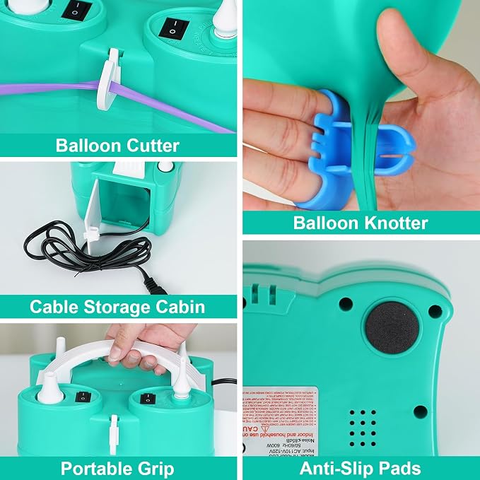 Electric Balloon Pump, Dagelar 3-in-1 Air Pump - Image 7
