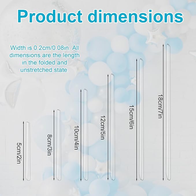 Penitue 300pcs 2"/3"/4"/5"/6"/7" Clear Elastic Rubber Bands | Transparent - Image 3