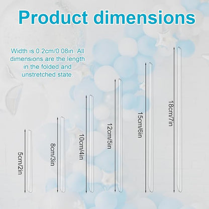 Penitue 300pcs 2"/3"/4"/5"/6"/7" Clear Elastic Rubber Bands | Transparent - Image 3