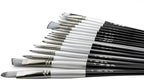 ADIS&Guys 15-Piece Art Paint Brush Set – Professional Brush Kit for Acrylic, Oil, Watercolor, Gouache, Face and Body – Includes Angle, Filbert, Flat, Fan & Round Brushes with Travel Case
