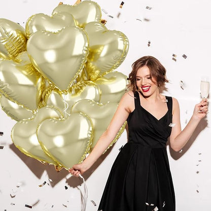 Pastel Gold Heart Balloons - Image 4