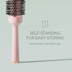 Magic Curling Round Brush Set (1&1.7Inches), Cut Drying Time, Self-Standing Round Brush, Great Blowout,Ceramic Coated Barrel,Quick Styling,Blowout Volume,Ionic Thermal Barrel, Wave Styler