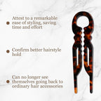 Prestige French Hair Pins - Serrated Anti-Slip Design, Curved Angle for Better Head Fit, New Elegant Hair Accessories for Women, Suitable for All Hair Types（4pcs）