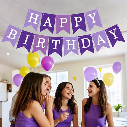 Happy Birthday Banner Sign, Birthday Garland Wall Door Banners Flag - Image 3