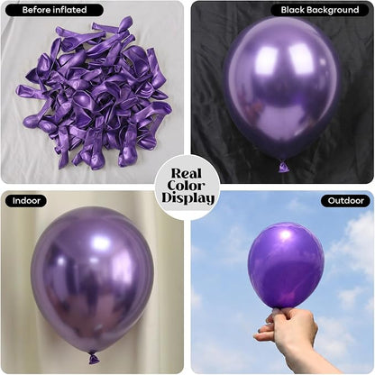 Metallic Purple Balloons - Image 2