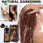 cosmpro Hair Dye Shampoo Chestnut Brown Hair Color Shampoo for Gray Hair Coverage Herbal Hair Dye Shampoo 3 in 1 for Men and Women, Instant Color Shampoo