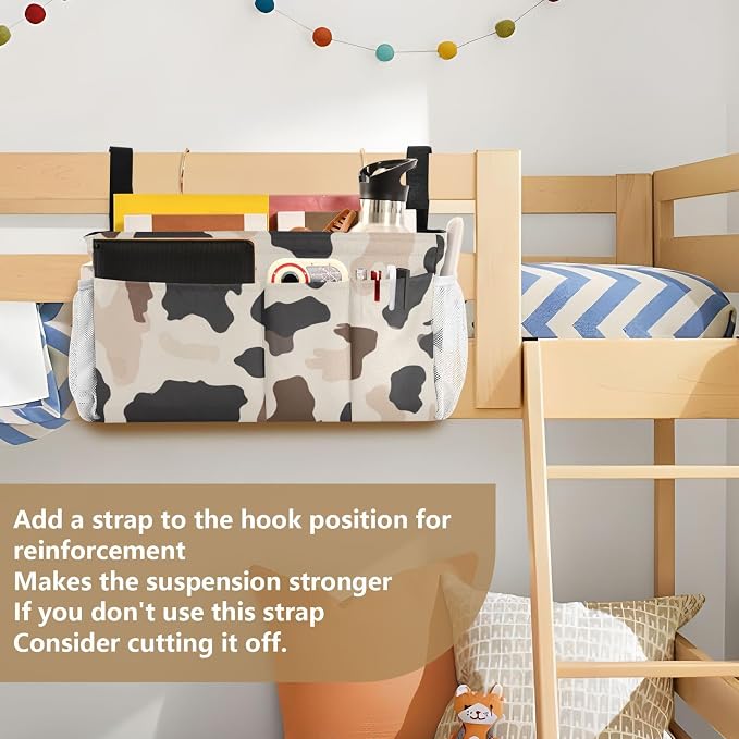 Bedside Caddy Metal Frame Hanging Organizer Bunk Bed Dorm Accessories Hook And - Image 6