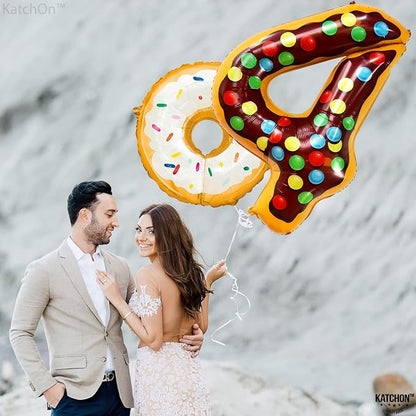 KatchOn Number 4 Balloon 40 Inch, 4 Birthday Decorations | Donut, 4 Balloon - Image 8