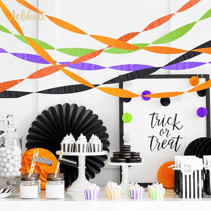 AOBKIAT Halloween Streamers Party Decorations, in Orange Purple Black Green | 5 - Image 2