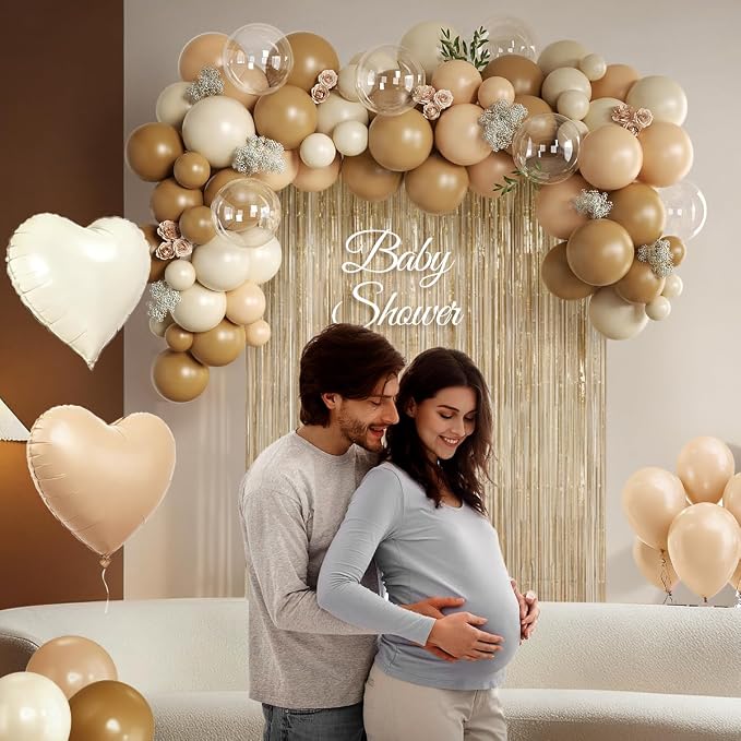 Boho Neutral Brown Balloon Garland Arch Kit - Image 5