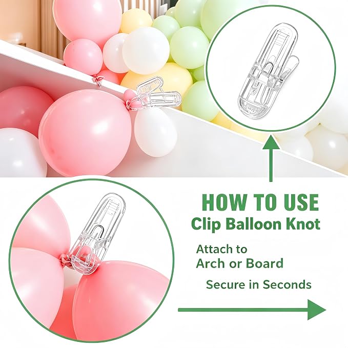 18 Pack Balloon Arch Clips, 2.4'' Plastic Clips Supplies - Image 3