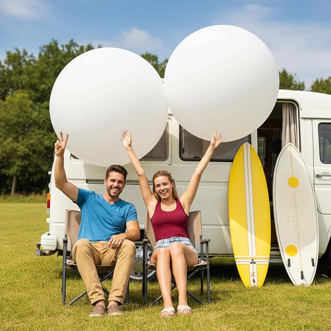 RUBFAC White Giant Balloons 6Pack 36 Inch Jumbo Large Latex Balloons - Image 5
