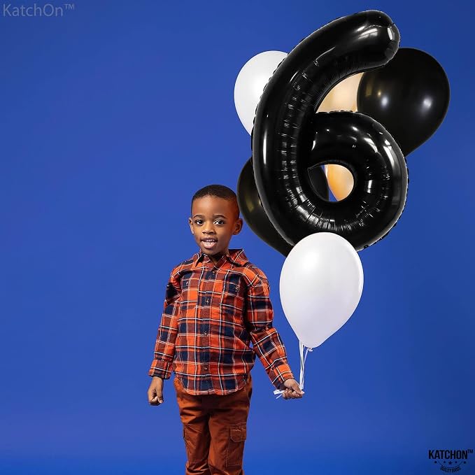 KatchOn, Giant Black Number 6 Balloon - Image 6