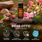 Gya Labs Rose Otto Essential Oil - 0.34 Fl Oz - for Hair, Skin, Diffuser, Aromatherapy & DIY Candle Making Scent