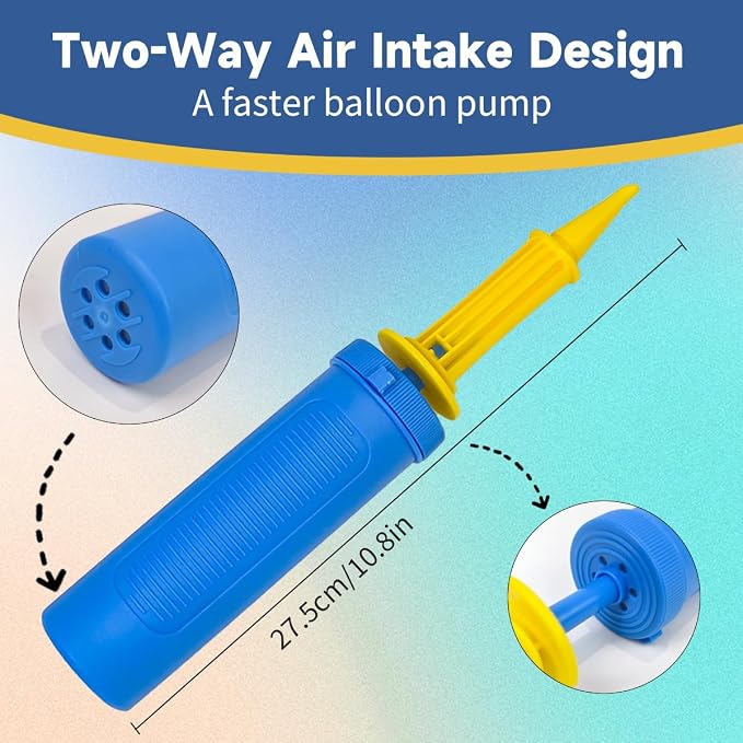 SUSWIM Balloon Pump Handheld Two-Way Dual Action, Double-Way Air Intake - Image 5