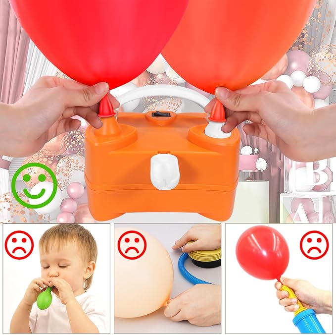 Electric Balloon Pump, Dual-Nozzle Portable Balloon Pump, Electric Balloon - Image 5