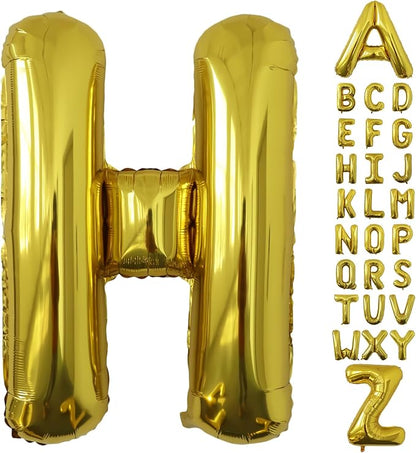 Letter Balloons Gold Party Balloon by United-UnicornsParty